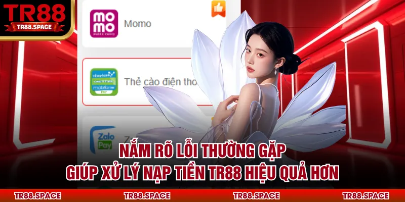 Nắm rõ lỗi thường gặp giúp xử lý nạp tiền TR88 hiệu quả hơn